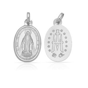 Medalla- ovalada-Virgen-de-la-Milagrosa-15mm-Plata925