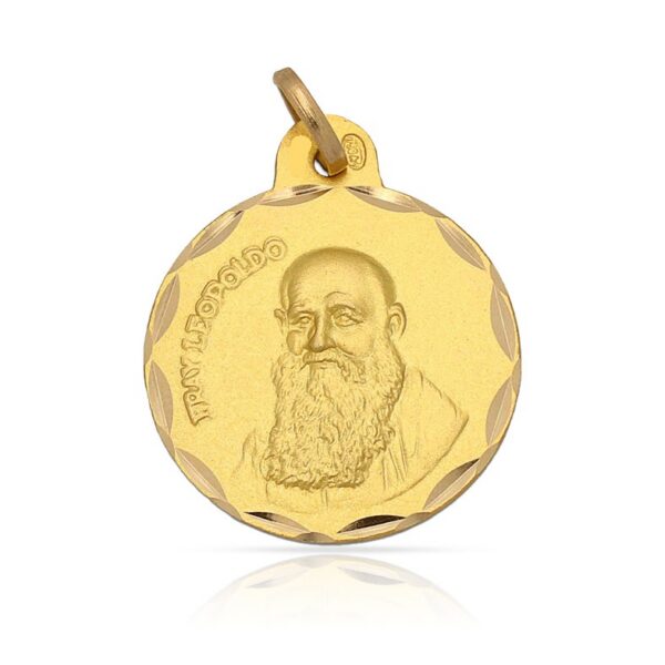 Medalla-Fray-Leopoldo-17mm-Oro 18K