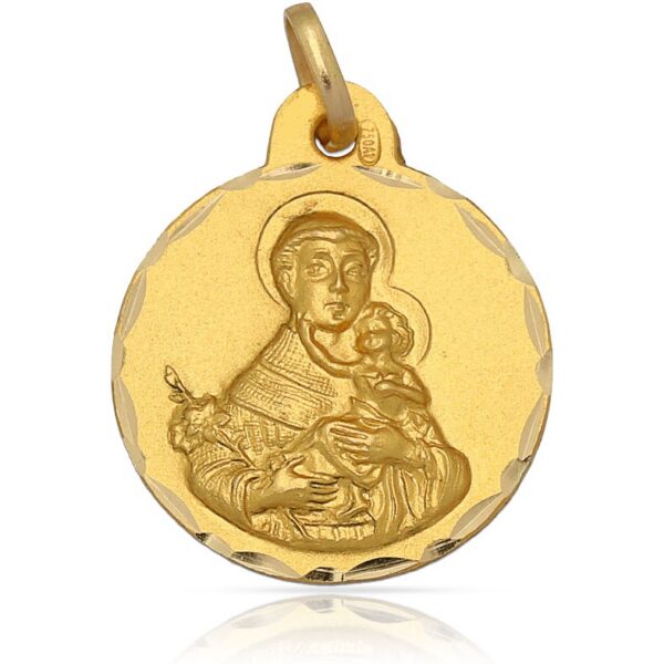 Medalla-San-Antonio-19mm-Oro 18K