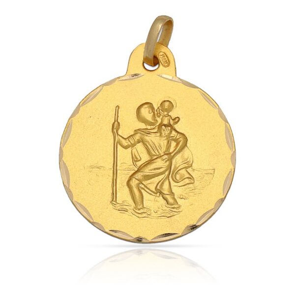 Medalla-San-Cristobal-19mm-Oro 18K