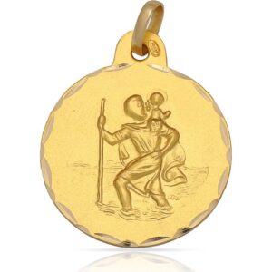 Medalla-San-Cristobal-21mm-Oro 18K