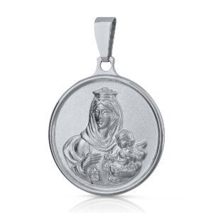 Medalla-Virgen-Carmen-19mm-filo-pulido-plata925 1ª ley