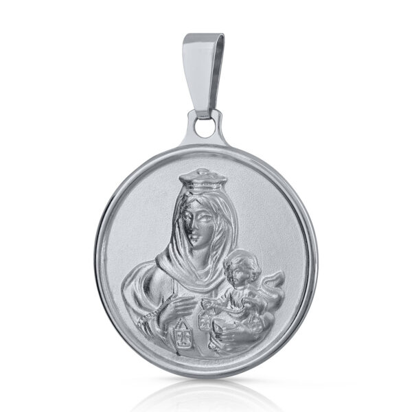 Medalla-Virgen-Carmen-19mm-filo-pulido-plata925 1ª ley