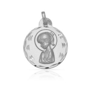 Medalla-Virgen-Nina-Colita-15mm-Plata-925-diamantado-clasico-circular-1ª ley