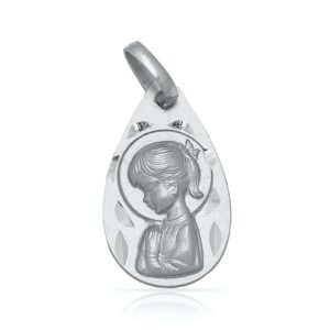 Medalla-Virgen-Nina-Colita-Gota-20x12mm-Plata925 1ª ley