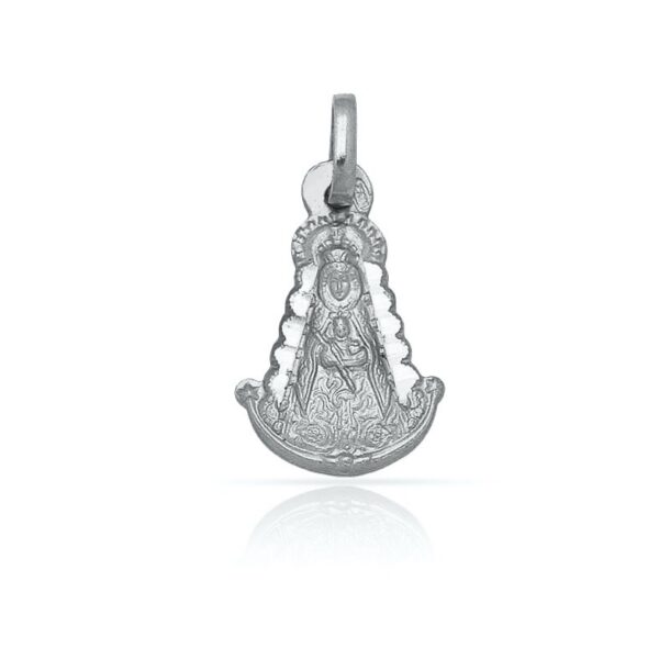 Medalla-Virgen-Rocio-Silueta-15mm-Plata925-1ª Ley