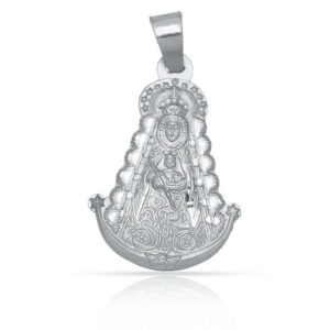 Medalla-Virgen-Rocio-Silueta-25mm-Plata925