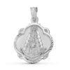 Medalla-Virgen-del-Rocio-en-Pandereta-de-20mm-Plata-925- 1ª Ley