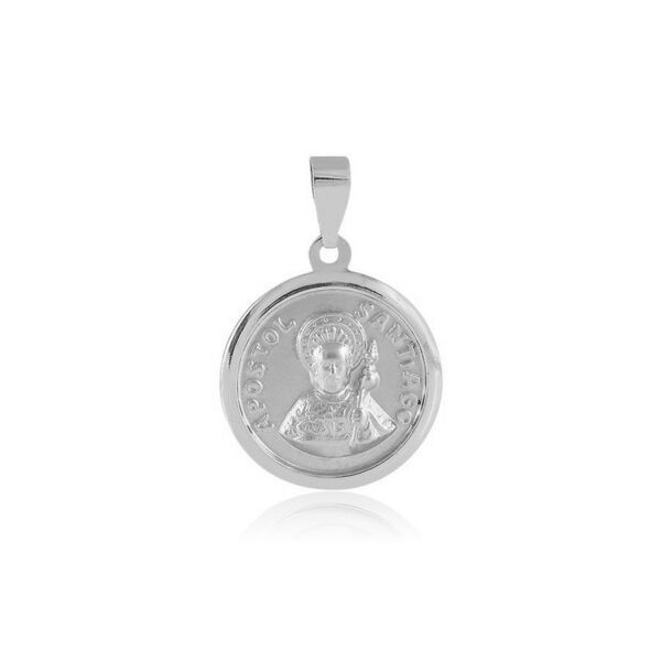 Medallas de oro plata Medalla de Plata de Santiago Apóstol Busto de 12mm de diámetro Venta on line de Relojes y Medallas religiosas Medalla-religiosa-de-plata-Santiago-Apostol-busto-12mm Plata 925