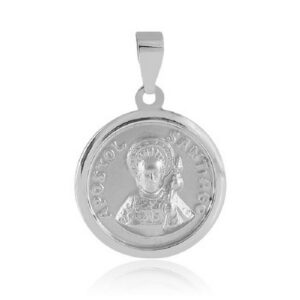 Medalla-religiosa-de-plata925-1ªLey-Santiago-Apostol-busto18mm