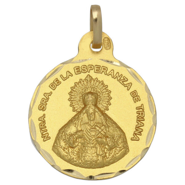 Medalla de oro de Ntra Sra Esperanza de Triana de 21mm de diámetro