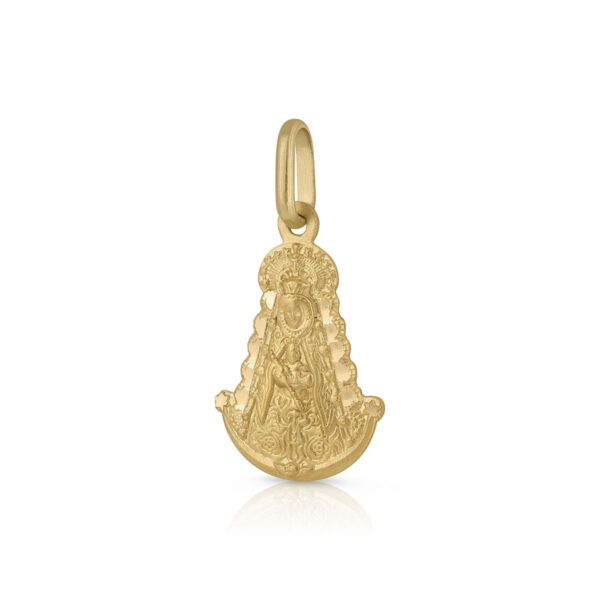 Medalla-Virgen-del-Rocio-Silueta-15mm-Oro18k