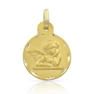Medalla-Angel-de-la-guarda-15mm-Oro
