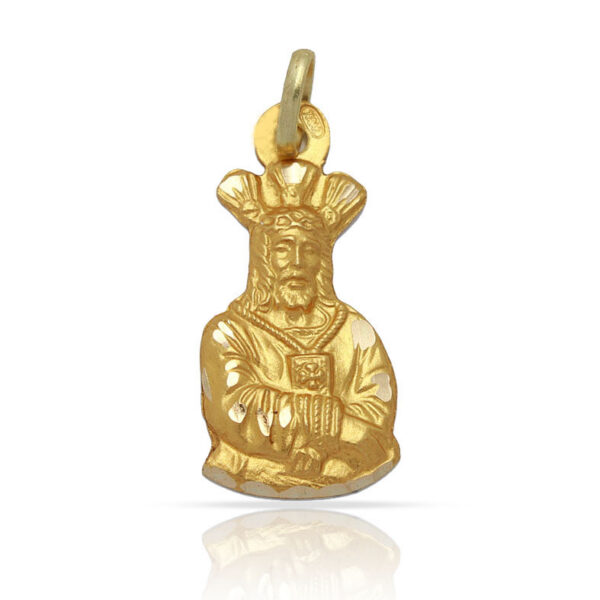 Medalla-Cristo-Cautivo-Silueta-25mm-Oro-18k