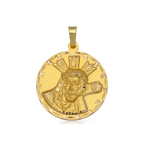Medalla Cristo Gran Poder busto 23mm oro 18k