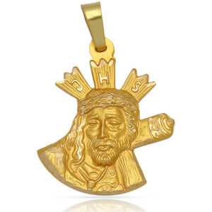 Medalla-Cristo-Gran-Poder-busto-Silueta-35mm-oro18k