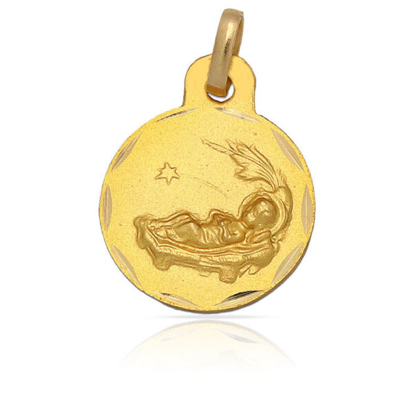 Medalla-Nino-en-Pajas-15mm-Oro18k