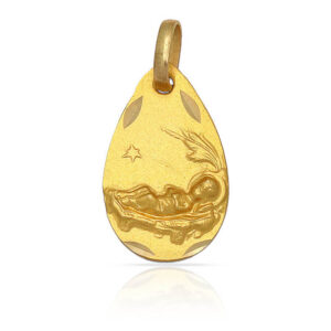 Medalla-Nino-en-Pajas-Gota-18x11mm-Oro-18k
