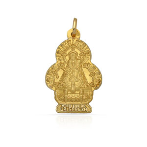 Medalla-Virgen-de-la-Cabeza-Silueta-15mm-Oro-18k