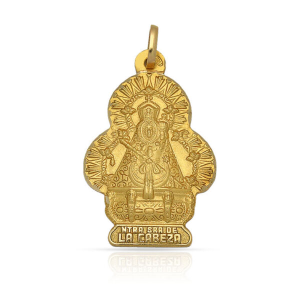 Medalla-Virgen-de-la-Cabeza-Silueta-20mm-Oro-18k