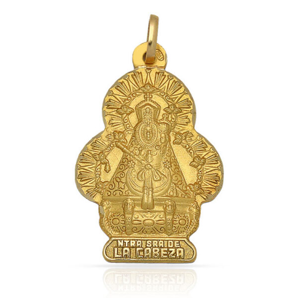 Medalla-Virgen-de-la-Cabeza-Silueta-25mm-Oro-18k