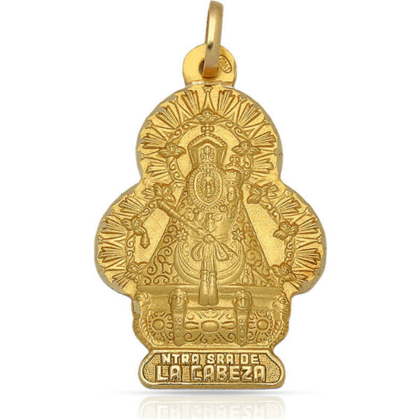 Medalla-Virgen-de-la-Cabeza-Silueta-30mm-Oro-18k