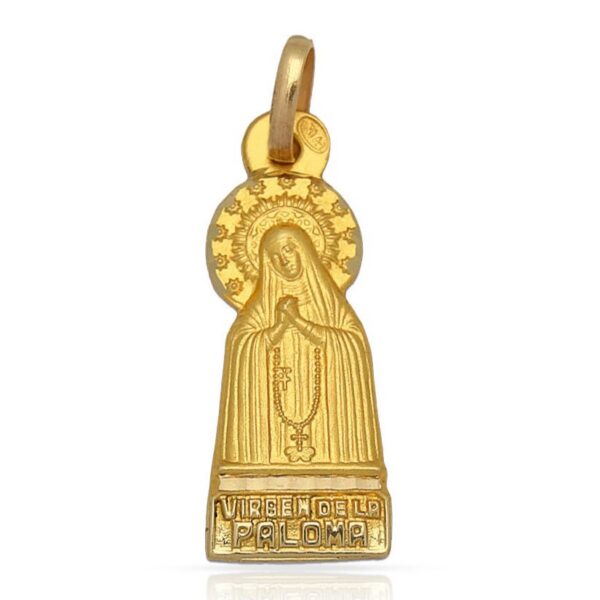 Medalla-Virgen-de-la-Paloma-Silueta-25mm-Oro-18k
