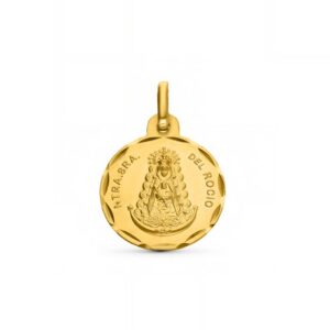 Medalla-redonda-Virgen-del-Rocio-19mm-Oro18k-R397