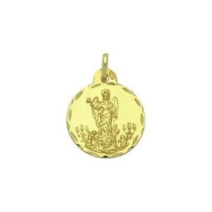 Medalla-redonda-san-rafael-13mm-oro-18-quilates