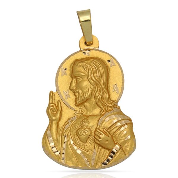 Medalla-Sagrado-Corazon-Silueta-35mm-Oro 18k