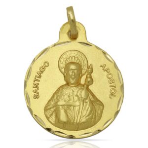 Medalla-Santiago-Apostol-Busto-21mm-Oro-18k