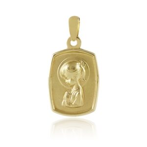 Medalla-Virgen-Nina-Colita-TV-16x12mm-filo-pulido-oro-18k