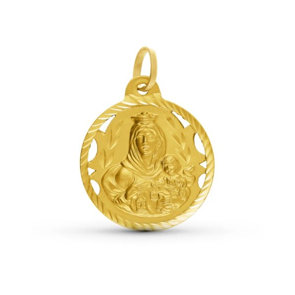 Medalla-Virgen-del-Carmen-Calada-22mm-Oro-18k-378-22