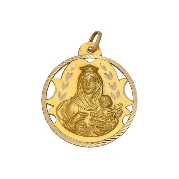 Medalla-Virgen-del-Carmen-Calada-22mm-Oro-18k
