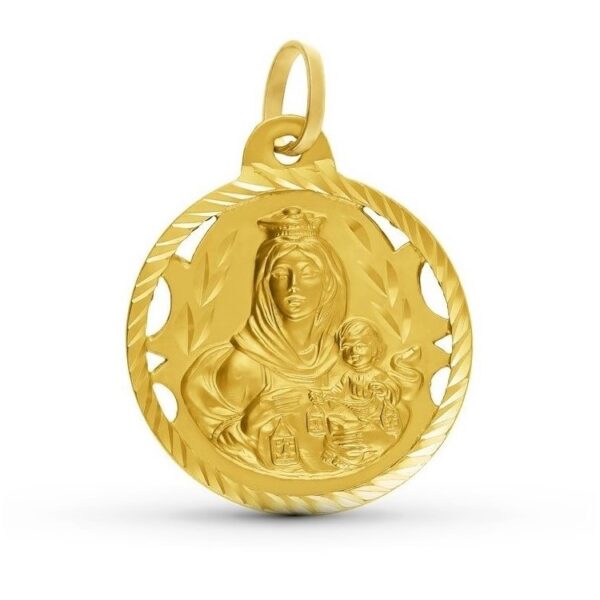 Medalla-Virgen-del-Carmen-Calada-24mm-Oro-18k-379-24