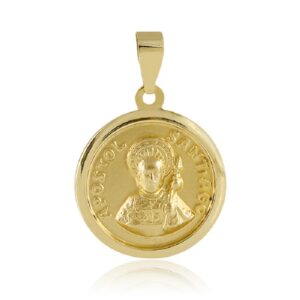 Medalla-religiosa-de-oro-Santiago-Apostol-busto18mm