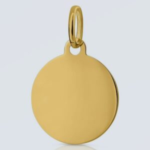 Colgante-oro-Disco-liso-Mate-21mm-18k