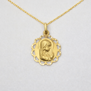 Virgen-nina-velo-Flor-con-cadena