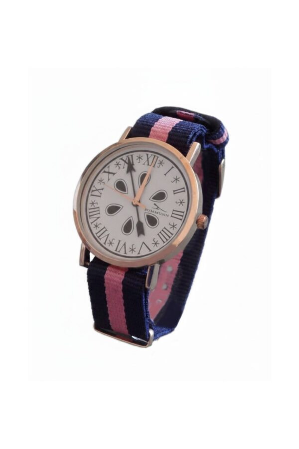 Medallas de oro plata Reloj del Camino de Santiago con Caja Oro Rosa de 38mm NATO Azul-Rosa-Azul Venta on line de Relojes y Medallas religiosas Reloj del Camino de Santiago Caja Oro rosa 38mm Nailon Azul-Rosa-Azul