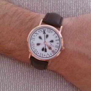 Reloj del Camino de Santiago Oro Rosa 38mm Correa Piel Marrón