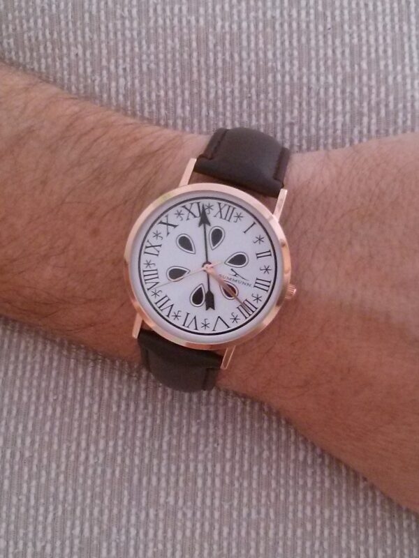 Reloj del Camino de Santiago Oro Rosa 38mm Correa Piel Marrón