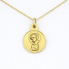Medalla-Virgen-Nina-Colita-15mm-Oro-Filo-Rebajado-con-cadena