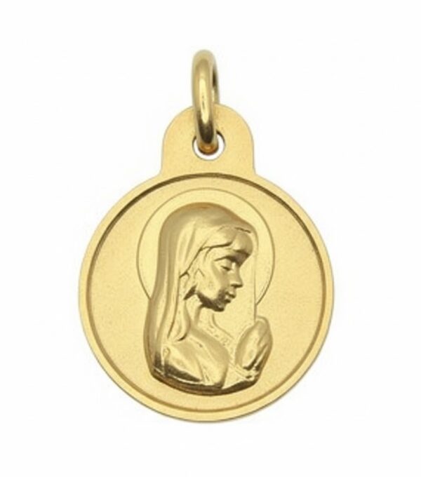 Medalla-Virgen-Nina-Velo-15mm-Oro-Filo-Rebajado